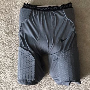 Men’s Nike Pro Combat Padded Compression Basketball Shorts Grey XXL
